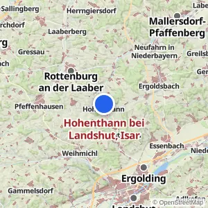 Kartenvorschau Hohenthann bei Landshut, Isar