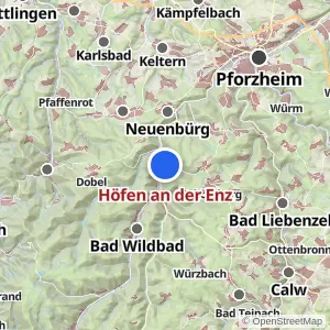 Kartenvorschau Höfen an der Enz
