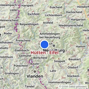 Kartenvorschau Hütten - Eifel