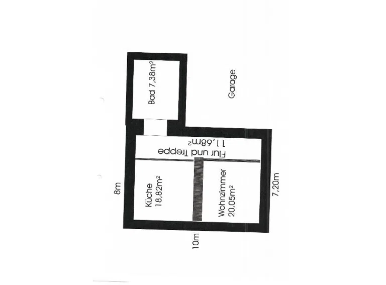 Grundriss Hauptwohnung Seite 2