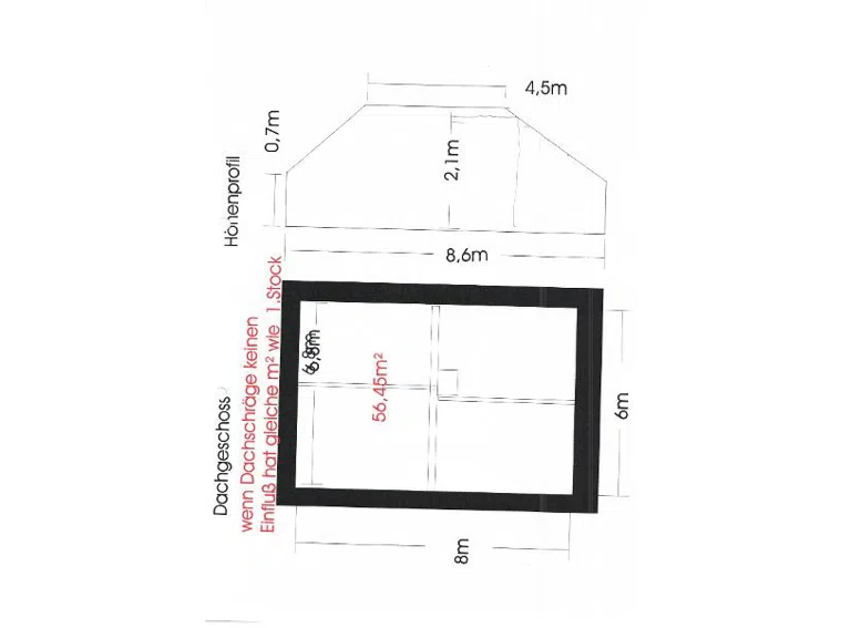 Grundriss Hauptwohnung Seite 1