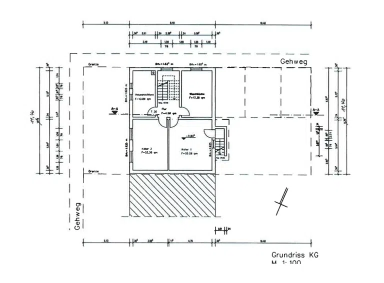 Grundriss KG, Hirschstraße 9 KL