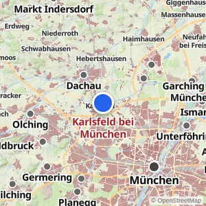 Kartenvorschau Karlsfeld bei München