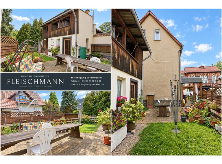 Blick hinter das Wohnhaus