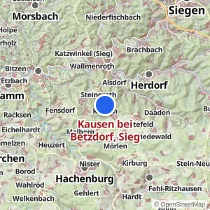 Kartenvorschau Kausen bei Betzdorf, Sieg