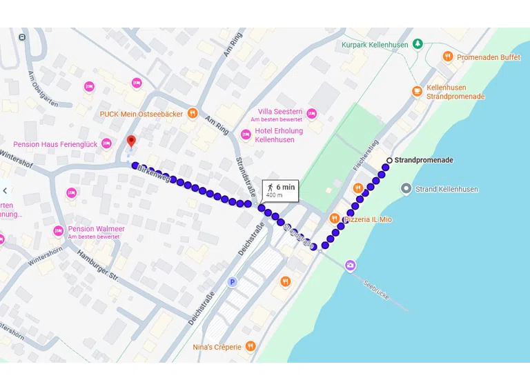 Strandpromenade Kellenhusen / Quelle: Google maps
