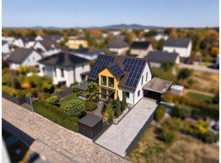 Luftaufnahme des Hauses