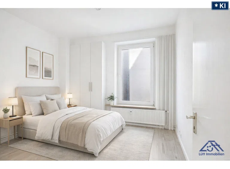 Schlafzimmer - KI generiert - Lütt Immobilien - Kiel Gaarden