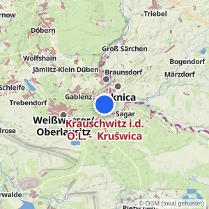Kartenvorschau Krauschwitz i.d. O.L. -  Krušwica