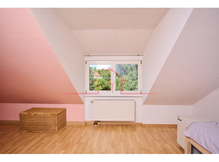 Blick in das Elternschlafzimmer