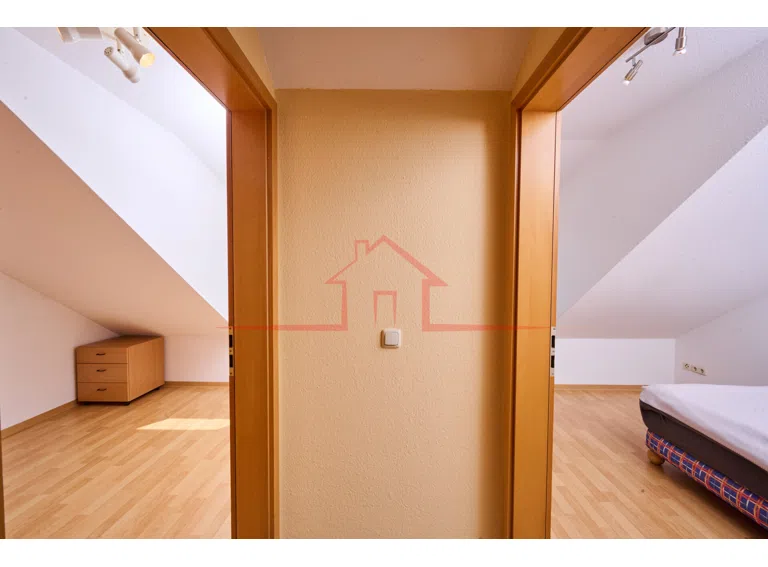 Blick zu den Kinderzimmern im Dachgeschoss