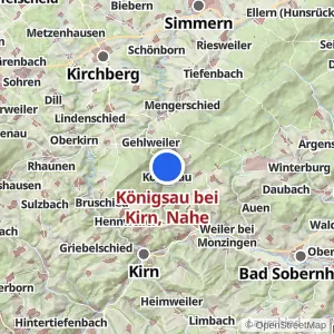 Kartenvorschau Königsau bei Kirn, Nahe