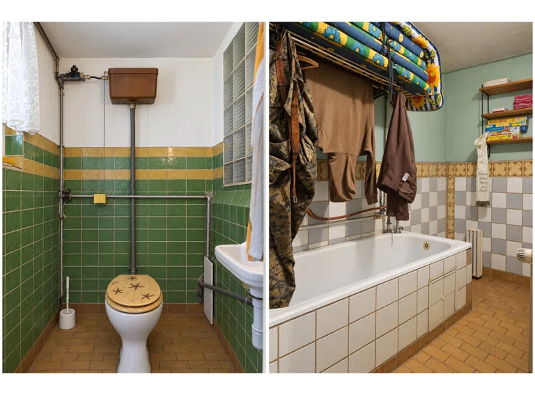 WC und Bad im Anbau