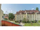 Ausblick vom Balkon nach Süden