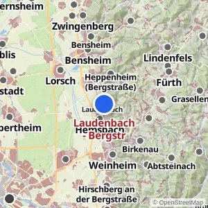 Kartenvorschau Laudenbach - Bergstr