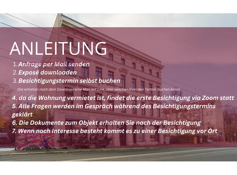 Immobilie in Leipzig / Gohlis zu verkaufen_Anleitung