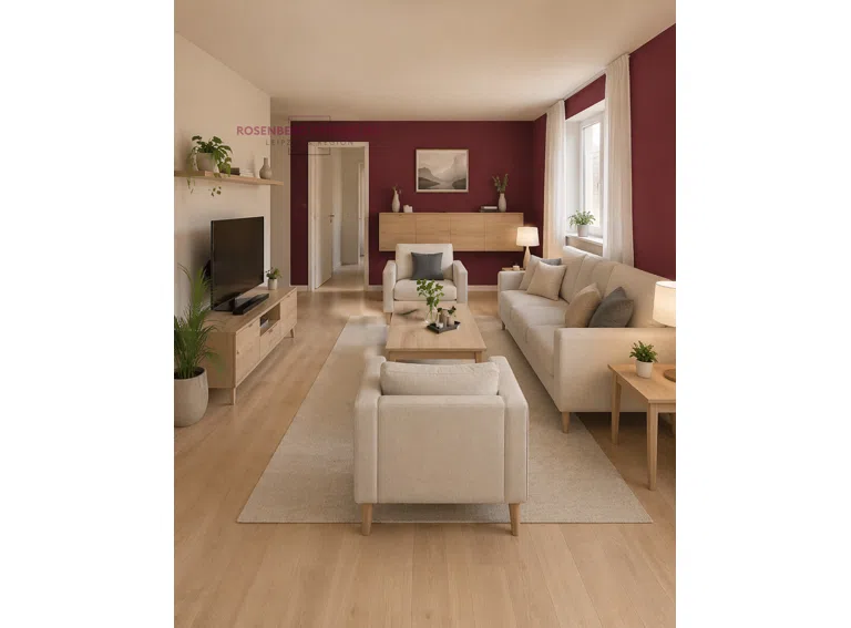 Immobilie in Leipzig / Lindenau zu verkaufen_3-Raumwohnung_Wohnzimmer