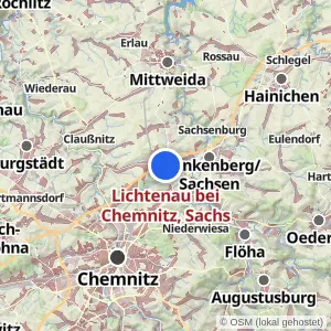 Kartenvorschau Lichtenau bei Chemnitz, Sachs