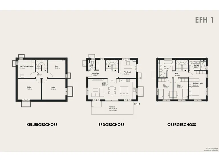 Mustergrundriss Haus 1