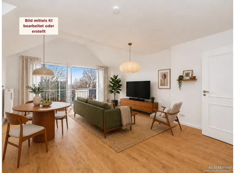 Virtuelles Home Staging Möbelierung und Dekoration sind nicht Bestandteil des Angebots.