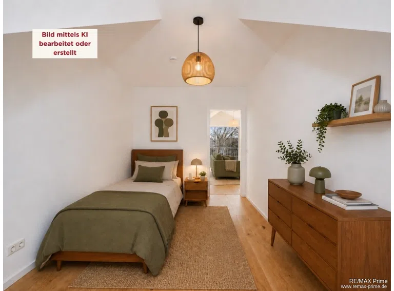 Virtuelles Home Staging Möbelierung und Dekoration sind nicht Bestandteil des Angebots.
