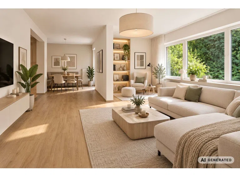 Wohnzimmer mit Leseecke