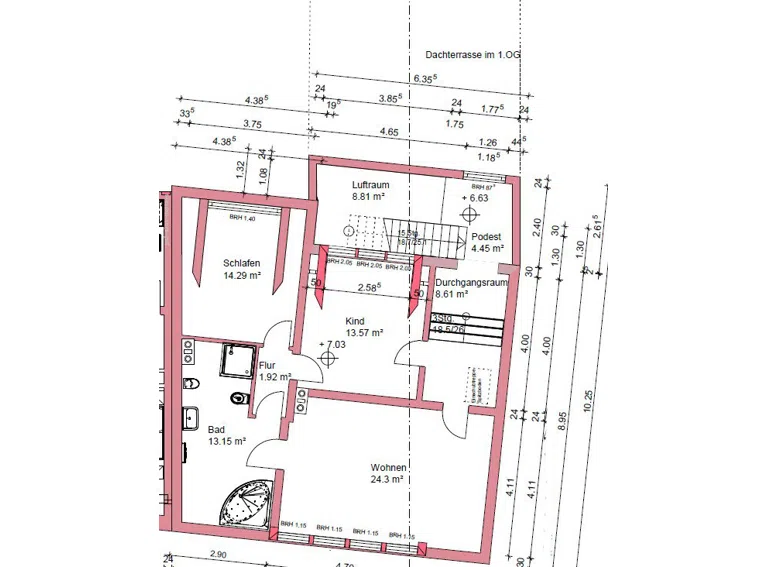 Grundriss Dachgeschoß
