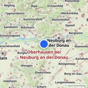 Kartenvorschau Oberhausen bei Neuburg an der Donau