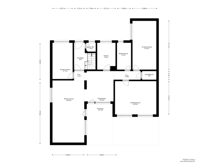 Grundriss im EG