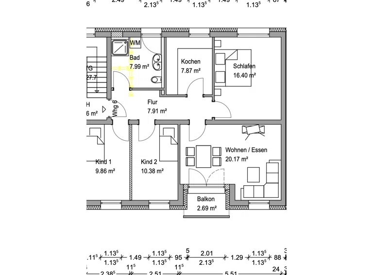 Grundriss WHG 6, Haus 4