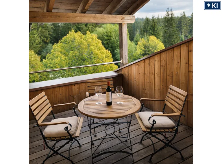 Terrasse mit Waldblick