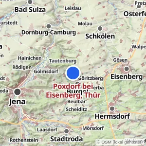 Kartenvorschau Poxdorf bei Eisenberg, Thür