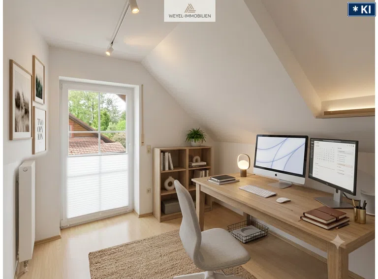 Arbeitszimmer und Loggiazugang