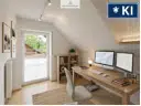 Arbeitszimmer und Loggiazugang
