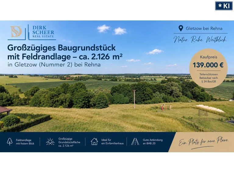 Grundstück 2 Dorfstraße Gletzow