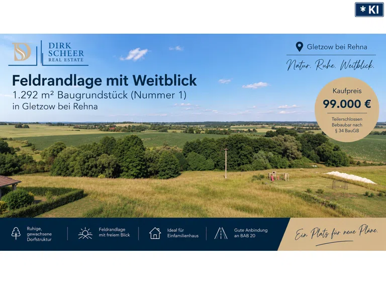 Grundstück 1 Dorfstraße Gletzow