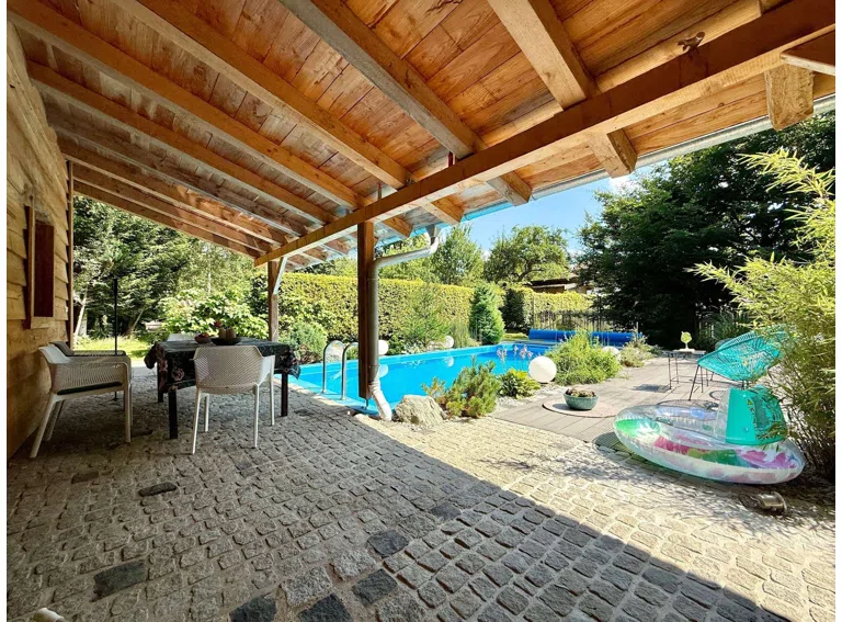 Überdachung Poolhaus