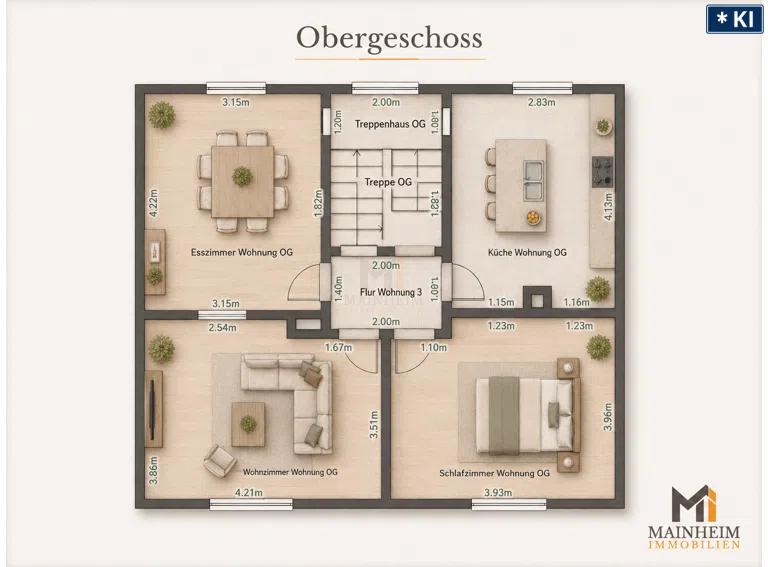 Grundriss Obergeschoss