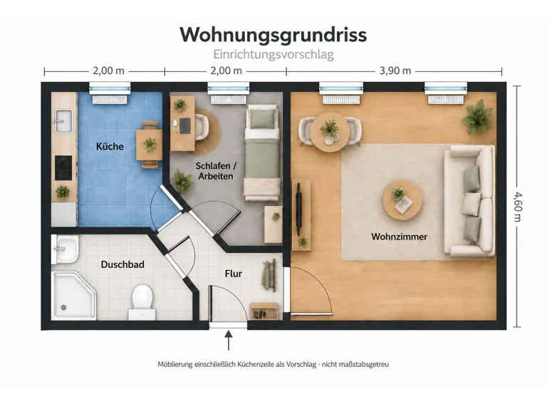 Grundriss Einrichtungsvorschlag
