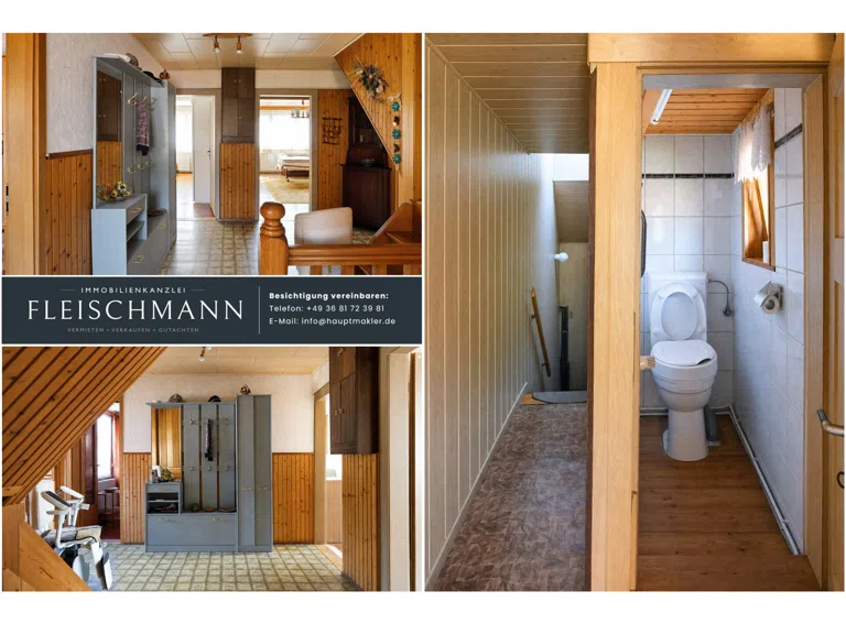 Flur im Obergeschoss mit WC