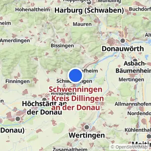 Kartenvorschau Schwenningen - Kreis Dillingen an der Donau