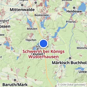 Kartenvorschau Schwerin bei Königs Wusterhausen