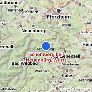 Kartenvorschau Schömberg bei Neuenbürg, Württ