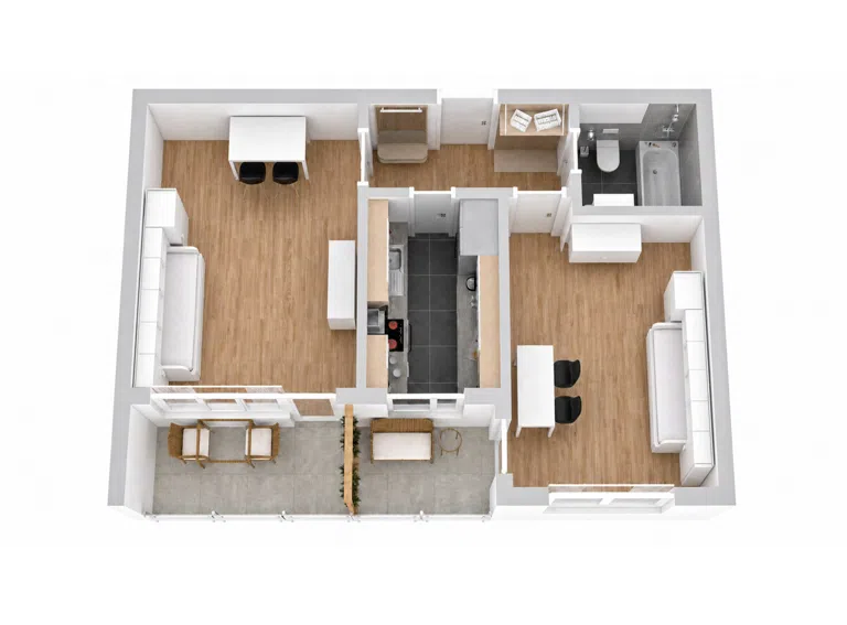 Grundriss visualisiert