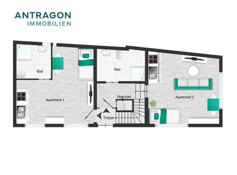Grundriss Apartmenthaus EG