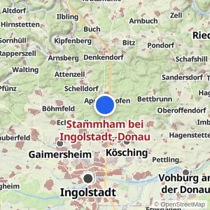 Kartenvorschau Stammham bei Ingolstadt, Donau