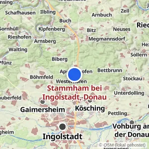 Kartenvorschau Stammham bei Ingolstadt, Donau