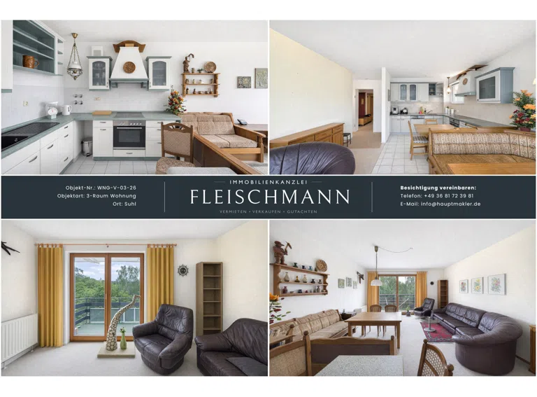 offene Küche + Wohnzimmer