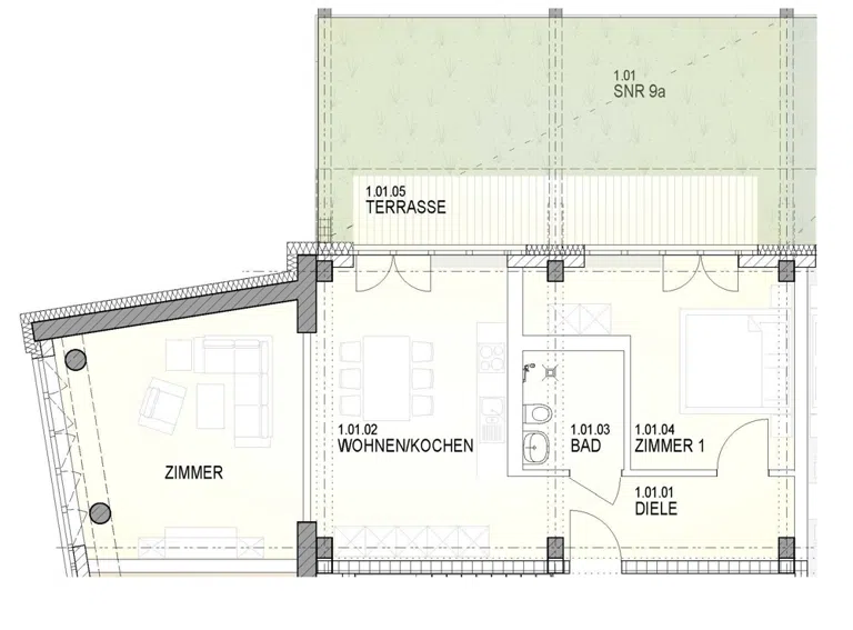 Grundriss FM 1. OG - WNG 4