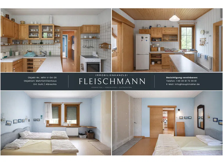 1.OG Küche und Schlafzimmer